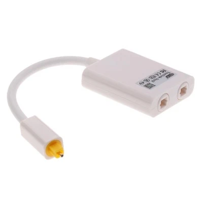 New Digital Toslink Optical Fiber Audio 1 to 2 Female Splitter Adapter - Image 1 of 4