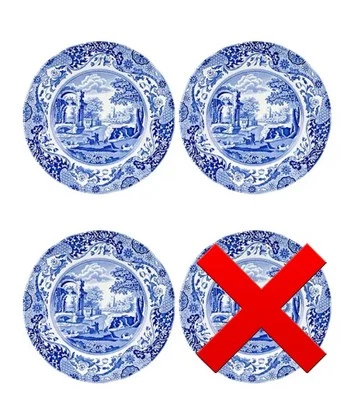 Spode Blue Italian Set of 3️⃣ Porcelain Luncheon Plates, 9” - Image 1 of 4