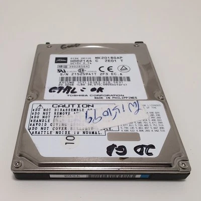 Toshiba HDD2164 MK2018GAP 20GB Hard Drive - Image 1 of 3