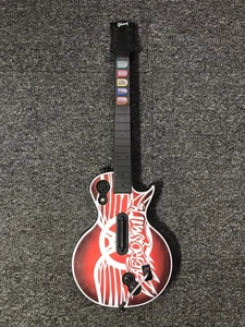 XBOX 360 Wireless Gibson Les Paul Guitar Hero Aerosmith Controller Red Octane - Picture 1 of 7