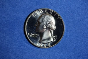 1964 Proof Washington Quarter #M23483 - Picture 1 of 2