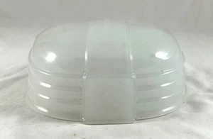 Vintage Art Deco MCM Milk Glass Vanity Shade Wall Sconce Slip Cover Shade - Picture 1 of 8