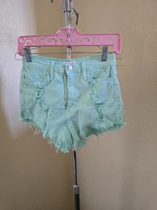 Vibrant MIU Cut Off Shorts - Picture 1 of 3