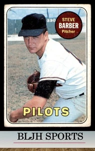 1969 Topps #233 Steve Barber Seattle Pilots (see pics) - Picture 1 of 2