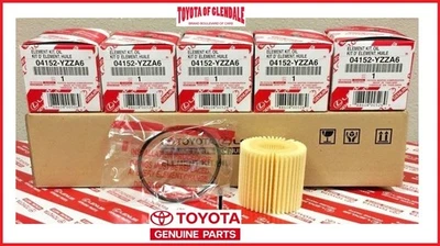TOYOTA COROLLA PRIUS SCION IM XD OIL FILTER SET OF 5 GENUINE OEM 04152-YZZA6 USA Foto 1 de 3