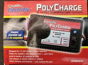 GREAT PLANES - ELECTRIFLY POLYCHARGE DC 1-3 CELL LITHIUM CHRGR - MODEL# GPMM3010 - Picture 1 of 3