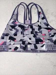 Under Armour Compression Fit Sport BH Gr. Small geometrisch, Print lila - Bild 1 von 3