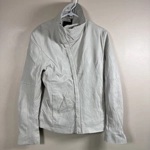 Lamarque Briar Crinkled Lambskin Turtleneck Leather Jacket- Men - Picture 1 of 6