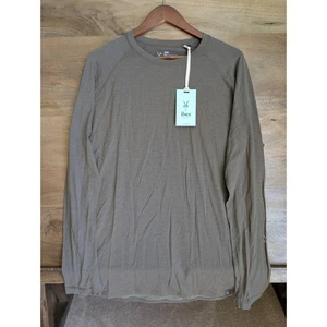 Ibex Shirt Uomo 2XL Misto Lana Merino Oliva Lane Pro Tech Girocollo T-shirt Nuova con etichette - Foto 1 di 4