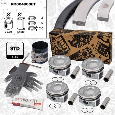 4x Kolben Reparatursatz STD Ø 76,50 mm VV AUDI SKODA SEAT 1,4 TSI CAVA CAVB - Bild 1 von 4