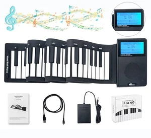 Portable Roll Up 88 Keys Piano Keyboard with LCD Display, Digital Electric Ha... - Picture 1 of 9