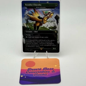MTG Paradise Chocobo - Birds of Paradise Borderless Commander Final Fantasy Foil - Picture 1 of 2