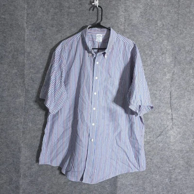 Brooks Brothers 346 Original Button Down Shirt Men's Sz XXL Short Sleeve Striped - Image 1 of 4