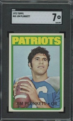 1972 Topps #65 Jim Plunkett RC SGC 7 - Image 1 of 2