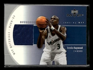 2002-03 Upper Deck MVP #BH-W Brendan Haywood Materials Warm Up - Picture 1 of 2