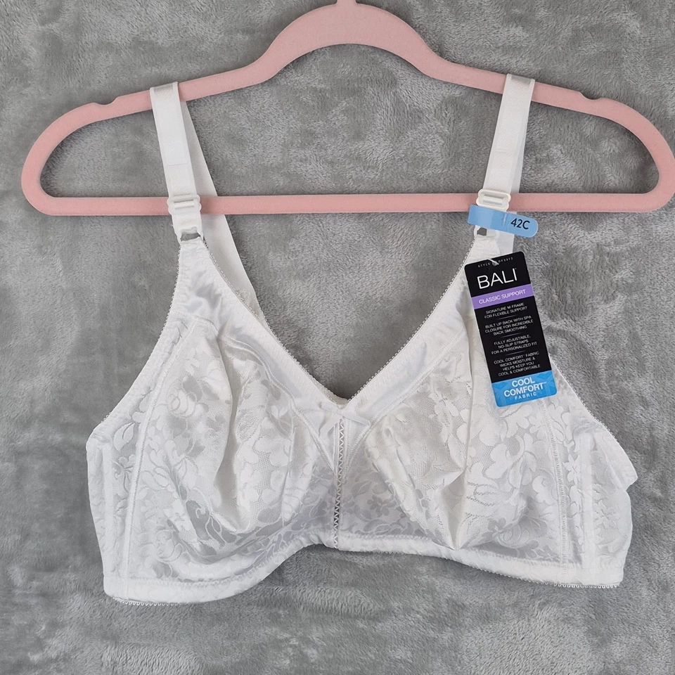 Warner’s 42D Beige Lace Underwire Bra Full Coverage Lift Support 05001R