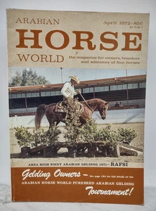 The Arabian Horse World Magazine April 1972 Gelding RAFSI Cover Vol 12 No 7 - Imagen 1 de 6