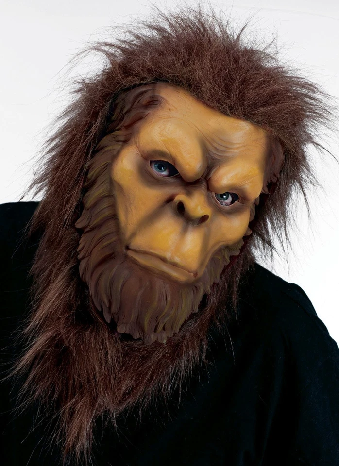 Adult Mens Big Foot Halloween Classics Costume Overhead Mask w/ Hair Brown - Image 1 of 1