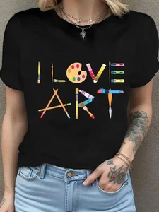 Women's Printed Short Sleeved Shirt - Picture 1 of 7