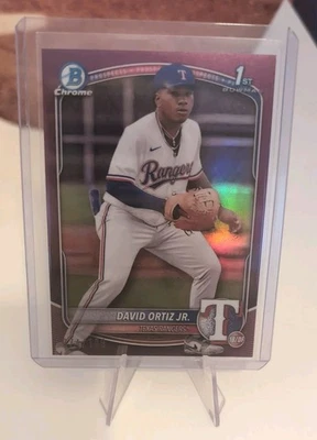 Bowman Chrome 1st Bowman Purple Refractor 2025/199 David Ortiz Jr #BCP-29  Foto 1 de 4