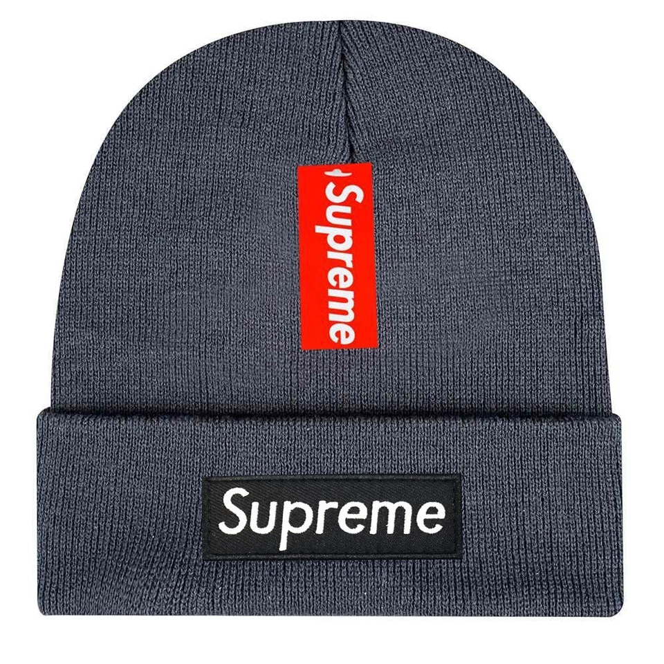 Supreme Gray Core Classic Knit Beanie Boxed Logo Skull Cap Adult One Size - Image 1 of 1