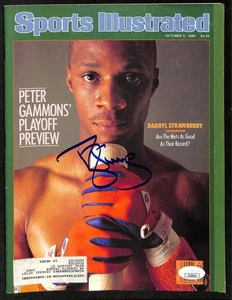 Darryl Strawberry NY Mets Signed 1986 Sports Illustrated w/Label JSA 197878 - Picture 1 of 2