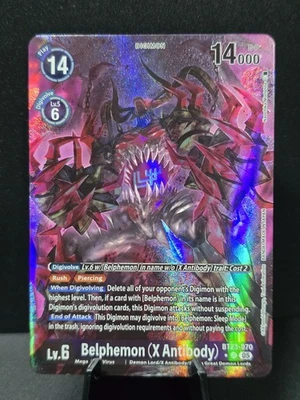 Digimon Belphemon (X Antibody) BT23-070 SR* Alternate Art Hackers' Slumber NM - Image 1 of 4