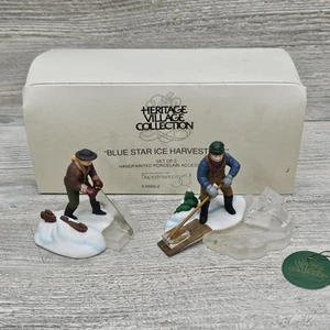 Dept 56 Heritage Village BLUE STAR ICE HARVESTERS 5650-2 Set of 2 Original Box - Picture 1 of 9