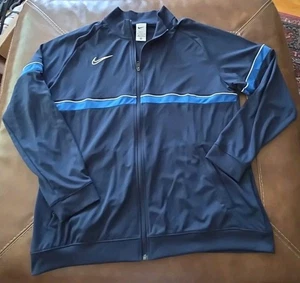Nike Dri-fit Track Jacket Mens XXL Blue White/Blue Stripe - Picture 1 of 5