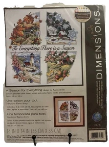 Dimensions Cross Stitch Kit 3174 Season for Everything 14x14 Herbst Winter Frühling - Bild 1 von 3