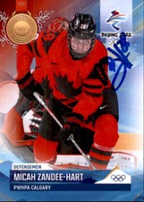 Micah Zandee-Hart Signed 2022 Beijing Olympics Womens Hockey Card PWHL New York