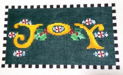 Mary Engelbreit Needlepoint Hand Painted Canvas "Joy"   - Image 1 of 2
