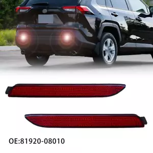 2x Left & Right Rear Bumper Reflector Light Lamp Case For 2019-2023 Toyota RAV4 - Picture 1 of 10