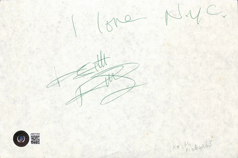 Keith Richards Rolling Stones Signed Vintage Cut BAS (Grad Collection) Cover
