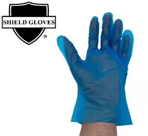 Large 2 Mil Blue Tpe Food Service Powder Free Disposable Gloves 500 Pieces - Picture 1 of 5