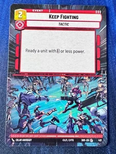 Star Wars Unlimited Spark of Rebellion Keep Fighting HYPERSPACE Card - Picture 1 of 2