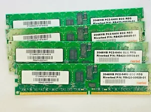 RIVERBED 8GB (2GBx4) Memory Modules PC2-6400 ECC REG Server RAM RB420-00029-01 - Picture 1 of 2