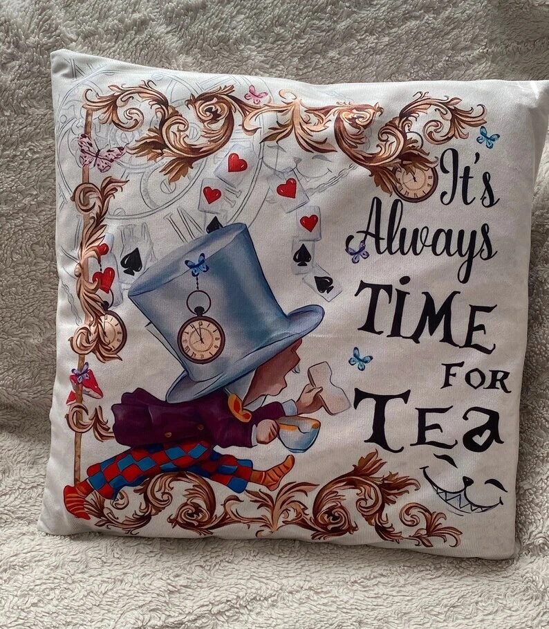 Alice in Wonderland -Pillow Case -Summer Trend -Cushion Case- Decorative Pillow  - Image 1 of 1