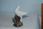Mid century, bisque, porcelain, dove on a stump, figurine,