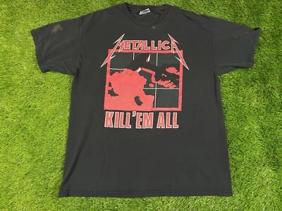 Camiseta De Colección Años 2000 Metallica Kill Em All - Y2K Rara Doble Cara Banda - GRANDE Foto 1 de 4