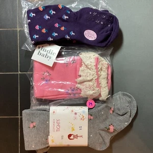 3 Sets ❤️ GIRLS DESIGNER TIGHTS - Children XS - 2T / 3T - Age 1 to 2 NEW / Tags - Picture 1 of 14