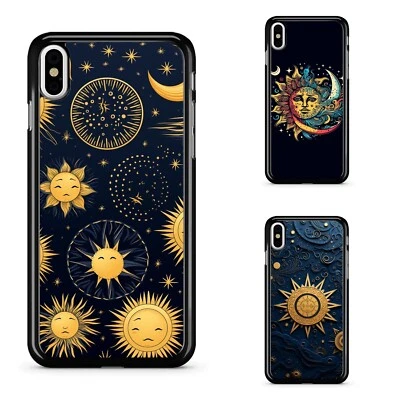 For iPhone SE4 16E XS XR Max 6 7 8 Plus Plastic TPU Cover cartoon sun moon stars - Image 1 of 4