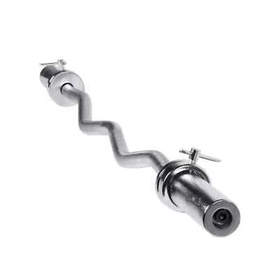 CAP Barbell 47 In. Olympic EZ Curl Bar with Collars, 200lb Capacity, Chrome - Image 1 of 4