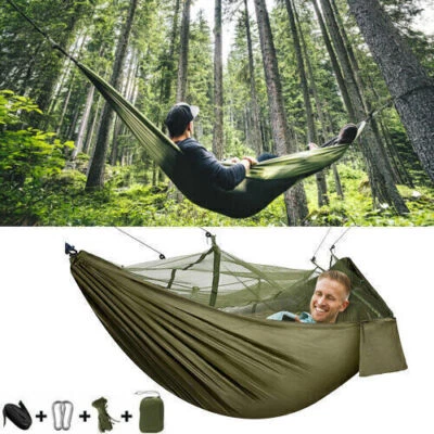 MARKENLOS Camping Hängematte mit Moskitonetz Ultraleicht Für Outdoor Trekking Hiking 300KG