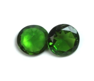 Piedra preciosa suelta redonda facetada corte diopsido cromo natural para hacer todas las joyas - Imagen 1 de 15