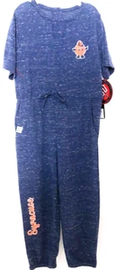 NEW Syracuse Orange SU SS 3 Button Tie Jumper Romper Heathered Blue Toddler 3T - Picture 1 of 9