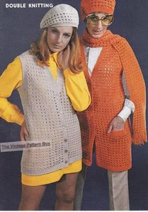 CHALECO, BOINA Y BUFANDA FUNKY - 8 capas o D.K.- COPIA Damas Patrón de ganchillo - Imagen 1 de 1