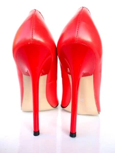 GIOHEL ITALY HIGH HEELS POINTY TOE PUMPS SCHUHE LEATHER DECOLTE RED ROT ROSSO 43 - Imagen 1 de 9