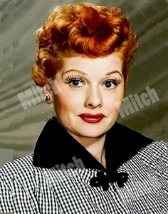 LUCILLE BALL 8 x 10 POSTER PORTRAIT CLOSE UP TRUCOLOR PICTURE CARD - Picture 1 of 1