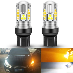 2X 7443 36-SMD LED White Amber Turn Signal Light DRL Bulbs For INFINITI Honda - Bild 1 von 12